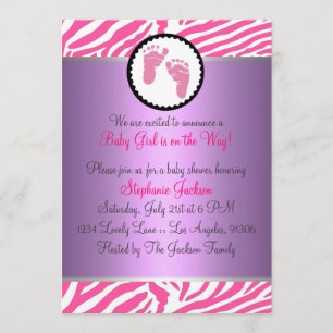 Shock rosababy shower inbjudningar