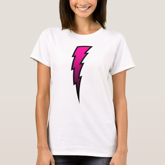 Shock rosablixt kasta i sig tee shirt (Framsida)