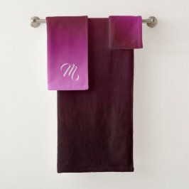 Shock rosaBurgundy Ombre Monogram