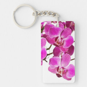 Shock rosaDendrobiumOrchid - Orchidsbakgrund Nyckelring