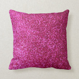 Shock rosaFauxglitter Kudde
