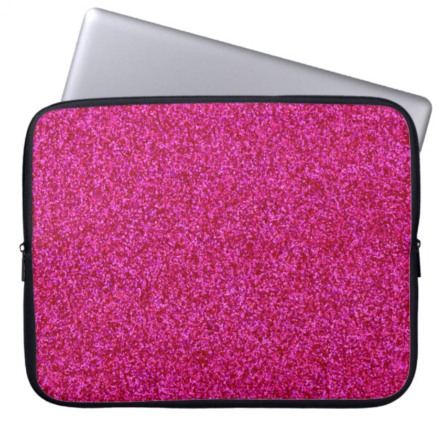 Shock rosaglitterlaptop sleeve (Framsidan)
