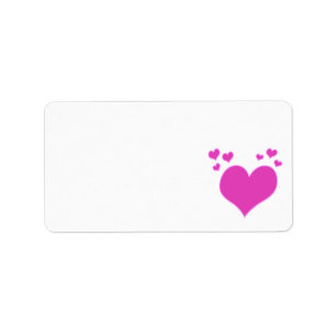 Shock rosahjärtavalentin dag som gifta sig etc. adressetikett
