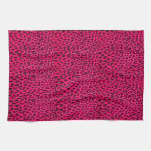 Shock rosaLeopardtryck Towel* Kökshandduk