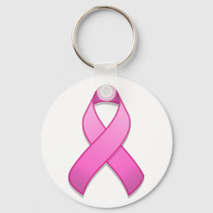 Shock rosamedvetenhetband Keychain Nyckelring