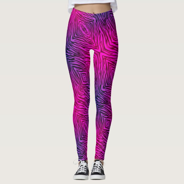 Shock rosasebra leggings (Framsida)