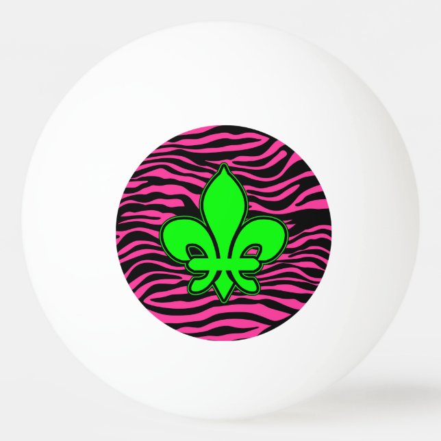 SHOCK ROSASEBRAGRÖNT FLEUR DE LIS PINGISBOLL (Framsidan)
