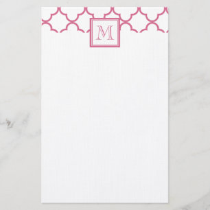 Shock rosavit Quatrefoil   din Monogram Brevpapper