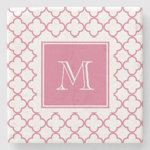 Shock rosavit Quatrefoil   din Monogram Stenunderlägg