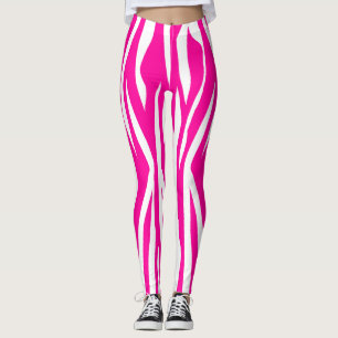 Shock rosazebra tryck leggings