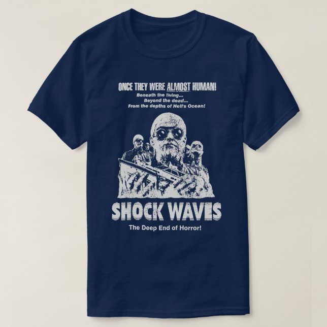 Shock Vinkar 70 s Zombie Horror Movie T Shirt (Design framsida)