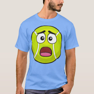 Shockat Tennis Boll Funny Novelty Gift Emoticon T Shirt