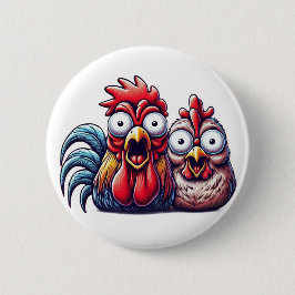 "Shocked Barnyard Duo" Button Knapp
