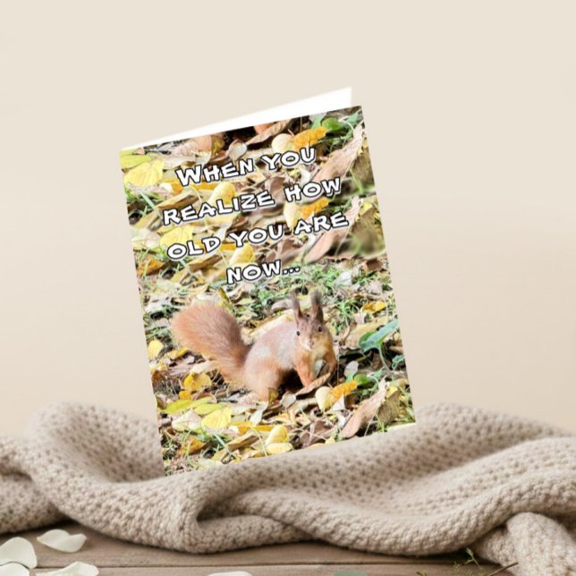 Shocked squirrel Birthday   Kort (Skapare uppladdad)