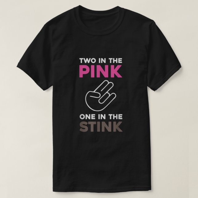 Shocker Two i Rosa One i Stink T Shirt (Design framsida)