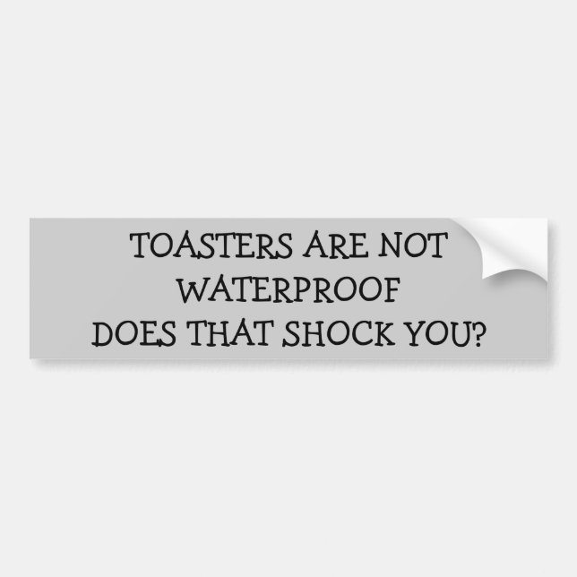 Shocking News - Toasters är inte vattentäta Bildekal (Framsidan)