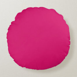 Shocking Pink, Solid, Lovely,Simple,Modern Rund Kudde