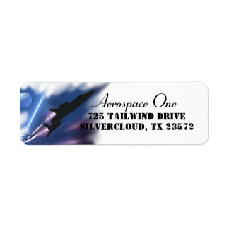 Shockwave SR-71 Aircraft Returadress Etikett