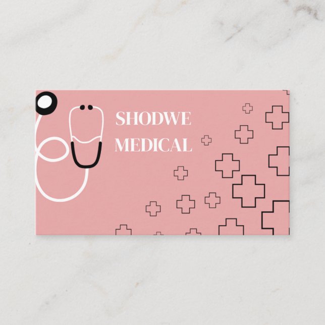 Shodwe Medical - Modern sjukvårds Branding Design Visitkort (Framsida)