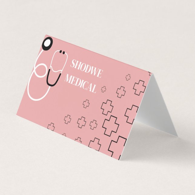 Shodwe Medical - Modern varumärkesdesign för hälso Visitkort (Framsida)