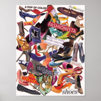 Shoe Collage Poster