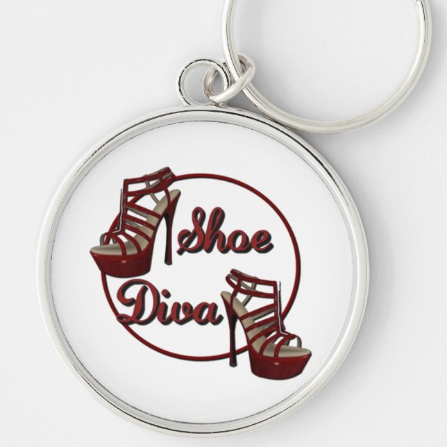 Shoe Diva Women's Humor Nyckelring (Framsidan)