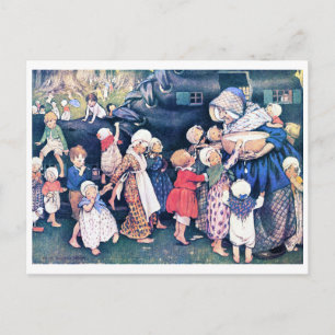 Shoe House, Jessie Willcox Smith Vykort