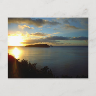 Shoe Island Sunrise från Mt Paku Nya Zeeland Vykort