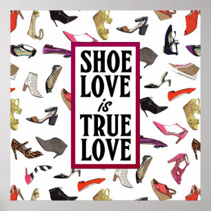 Shoe Kärlek är Äkta kärlek poster