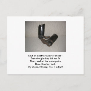 SHOE POSTCARD VYKORT