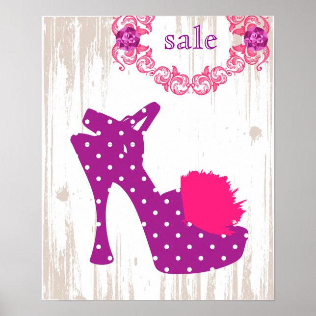 SHOE Poster Lila - MODE Poster (Framsidan)