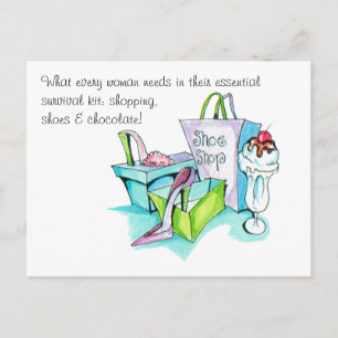 Shoe Shop Gifts Vykort