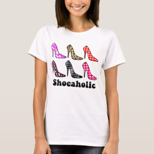 SHOEAHOLIC som missbrukas, skor, MIG ÄLSKAR SKOR, T Shirt