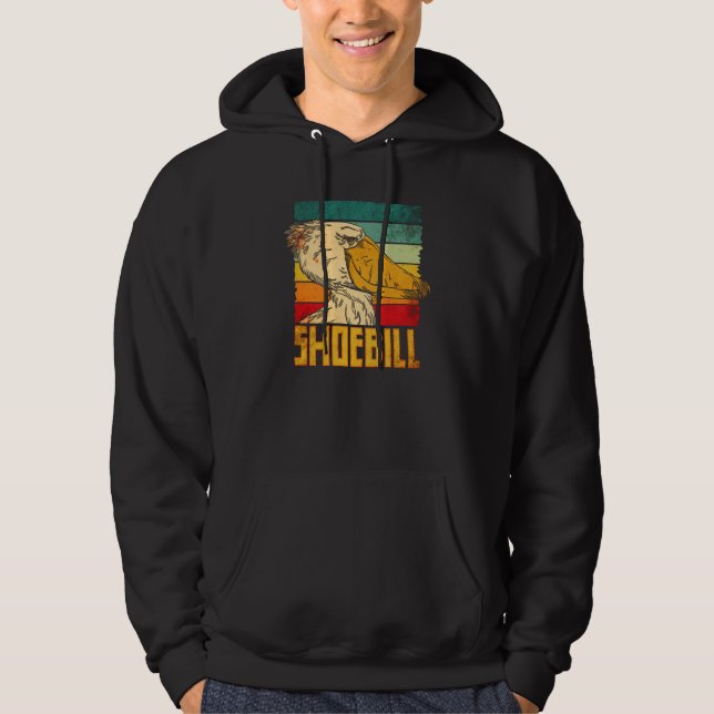 Shoebill Bird Animal Colorful  1 Hoodie (Framsida)