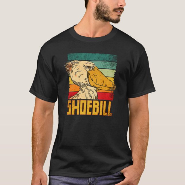 Shoebill Bird Animal Colorful  1 T Shirt (Framsida)