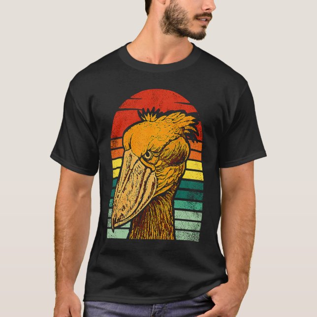 Shoebill Bird Animal Colorful  7 T Shirt (Framsida)