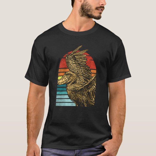 Shoebill Bird Animal Colorful T Shirt (Framsida)
