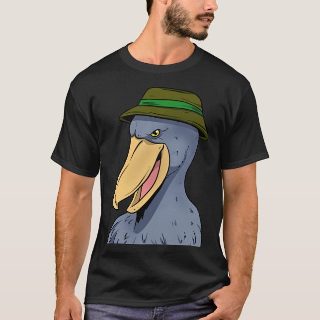 Shoebill Bird Ornithologist Whalebill Animal Ornit T Shirt (Framsida)