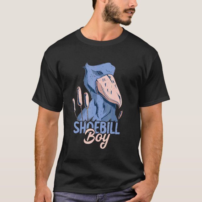 Shoebill Boy Bird African Stork Bird Shoebill T Shirt (Framsida)