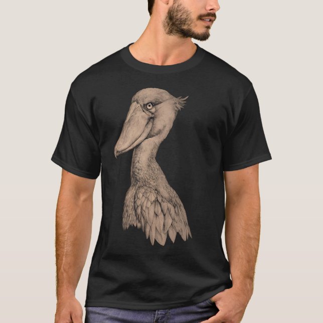 Shoebill Illustration T Shirt (Framsida)