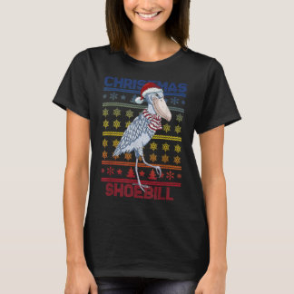 Shoebill Santa Hat Ugly Sweater Christmas Bird Lov T Shirt