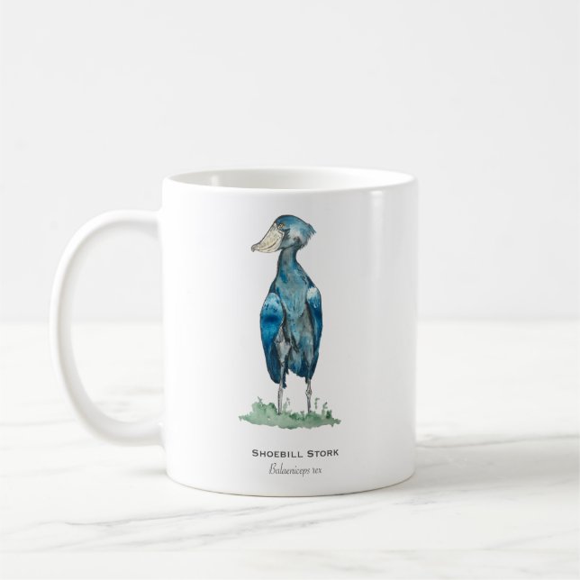 Shoebill Stork Kaffemugg (Vänster)