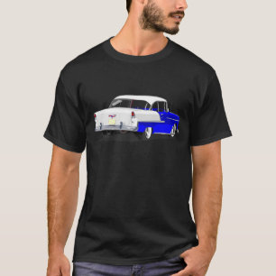 Shoebox skjorta 1955 i blått och vit t-shirt
