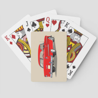 Shoebox som 1955 leker röda kort casinokort