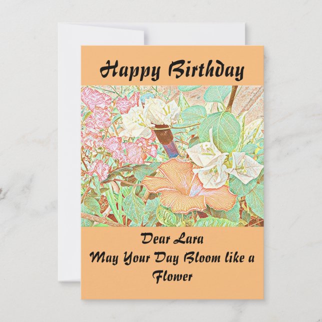 Shoeflower Watercolor Hibiscus Blommigt Garden Cut (Framsida)