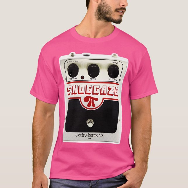 Shoegaze Guitar Effects Pedal Guitarist T Shirt (Framsida)