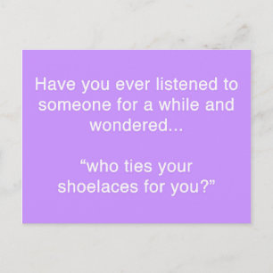 SHOELACE INSULT FUNNY HUMOR ORD VYKORT