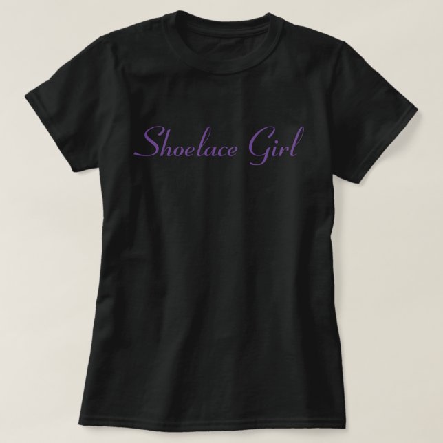 Shoelaceflicka - lila - Pegasus T-tröja Tee (Design framsida)