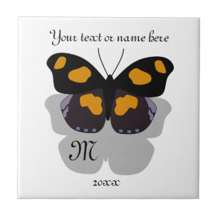 Shoemaker Butterfly Shadow Monogram Kakelplatta
