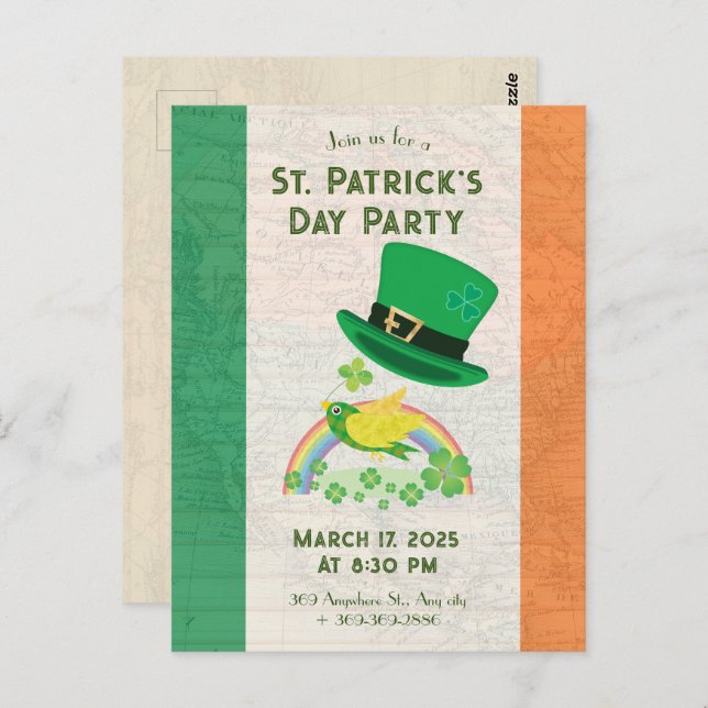 Shoemaker's Lucky Flight-inbjudan Vykort (Fram/baksida)